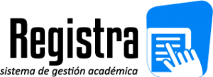 Logo del sistema de gestión académica del estado peruano Registra.